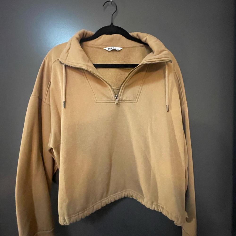 DSG Tan Cowl Neck Sweater with Classic Fit